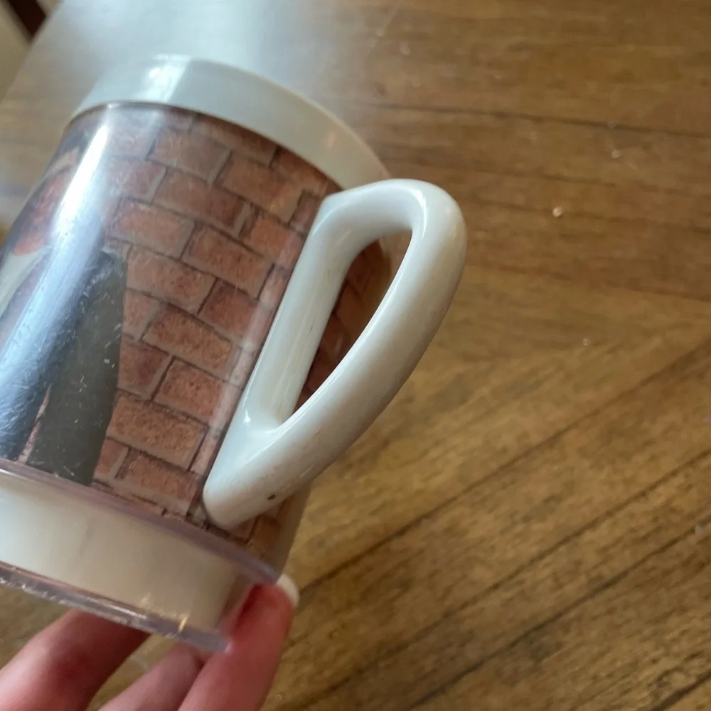 Source Unknown White Ceramic 'The Donz' Novelty Mug with Brick Graphic